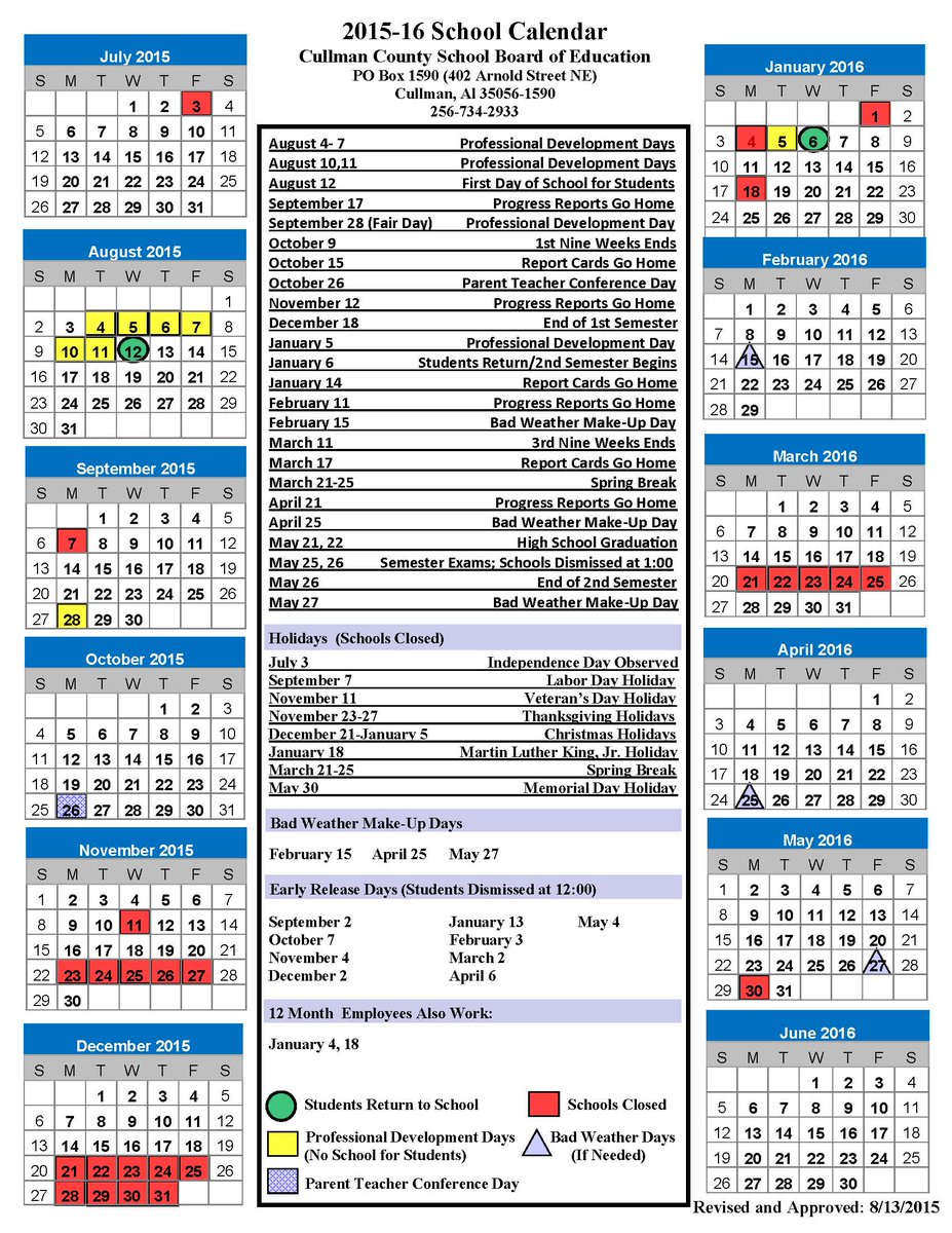 Ccboe Cullman County Alabama School Calendar Of 2022 2023 May
