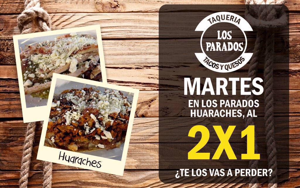 Los_Parados's tweet photo. Ven al Martes de huaraches 2x1 #Entérate 
Universidad esq. Eje 6
@La_Portales @ErmitaMiravalle http://t.co/bPs1wRnTtA