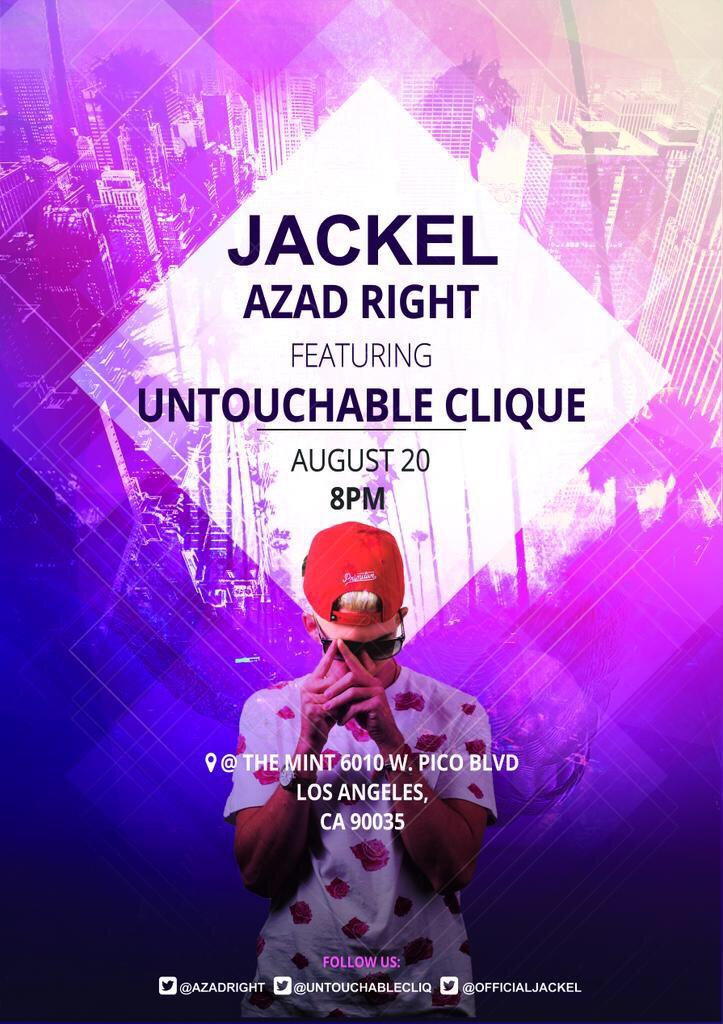 UntouchableCliq's tweet photo. @AzadRight headlining! @carlitos_way5 @NittyOfficial &amp; @OfficialJackEL will all be N the spot http://t.co/3Seu4pK7pC http://t.co/BrfEXj3ObP