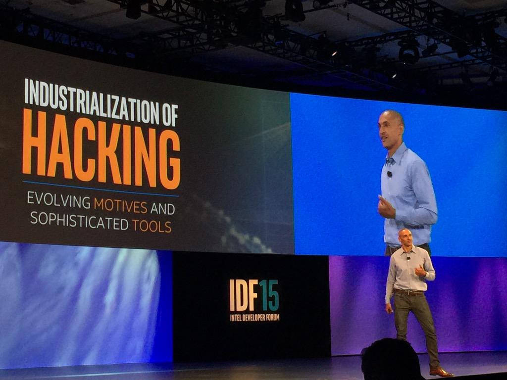 devans00's tweet image. Evolution of hacking: personal &amp;amp; connected  #Megasession @youngdchris @IntelSecurity #security 
#IDF15 #IoT @intel