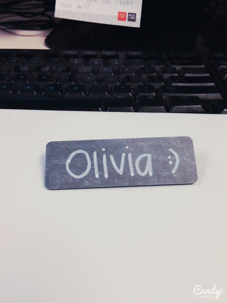 LivRedLionSTG's tweet photo. I love our chalkboard name tags! I forgot mine at home so I just erased one of my employees and voila! #RL #NameTags http://t.co/4f8L1yMPsY