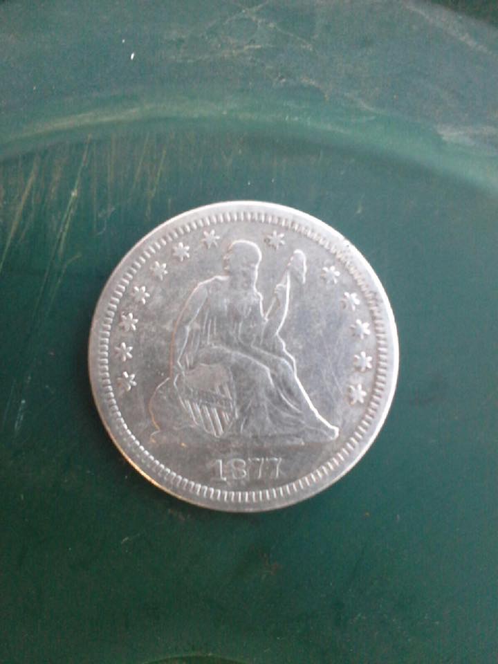 TFHistory's tweet image. 1877 S Seated Liberty found by TFH member Bobby Cavender on Saturday.