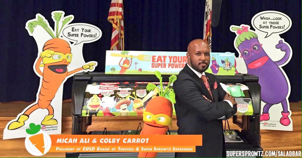 Elated 2 inspire healthy eating 4 <a href="/ComptonUnified/">Compton Unified</a> kids with <a href="/SuperSprowtz/">Team Z</a>'s salad bars! <a href="/First5LA/">First 5 LA</a> @MariaChappelleN