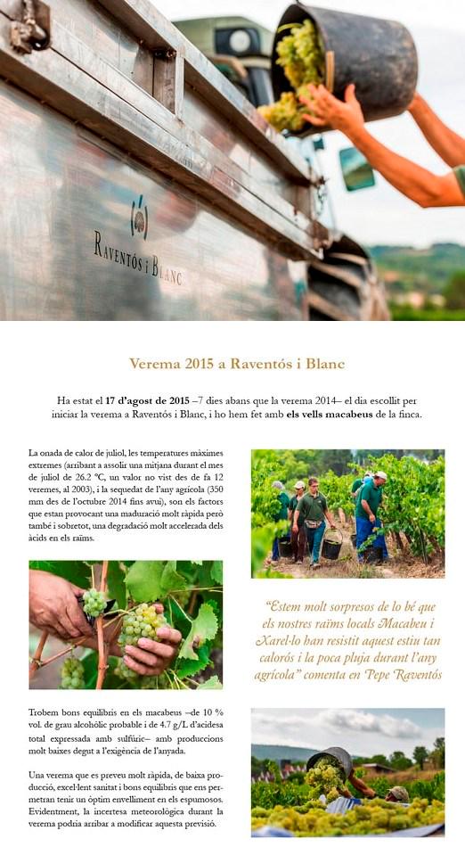 CalidoscopiVins's tweet photo. La verema 2015 a @RaventosiBlanc "es preveu ràpida, amb excel·lent sanitat i bons equilibris". http://t.co/e5S3juhrnp