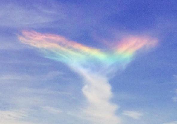 EE.UU.: Extraño arcoíris de fuego aparece en el cielo de Carolina del Sur  CMtVGIoUYAEzGzX