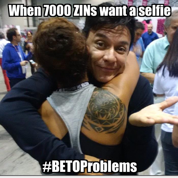 ZumbaPowerHour's tweet image. No one is more gracious with his time than @zumbabeto! #ZINProblems #LosJefes #ZINCON2015 #BETOProblems