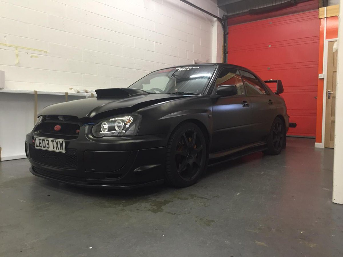 #Subaru WRX wrapped in satin black