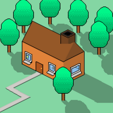 NeonMob's tweet photo. The isometric American Dream — #pixelmob submission of the day by Josh D #pixelart  http://t.co/h1qMkLtbCN http://t.co/ok2OV6l11p