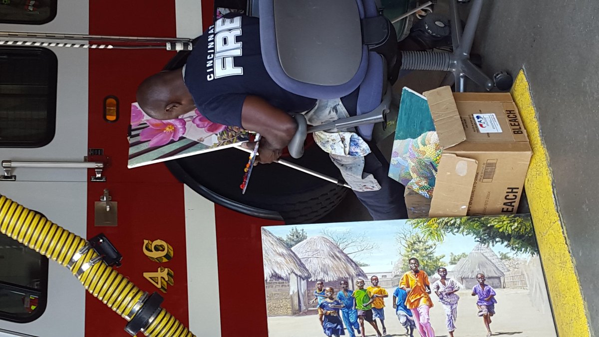 SlateUp's tweet image. S/O  to Samuel Jones Jr. @cfdhistory Engine 46 who uses #painting as a way to #express himself...truly #inspiring!