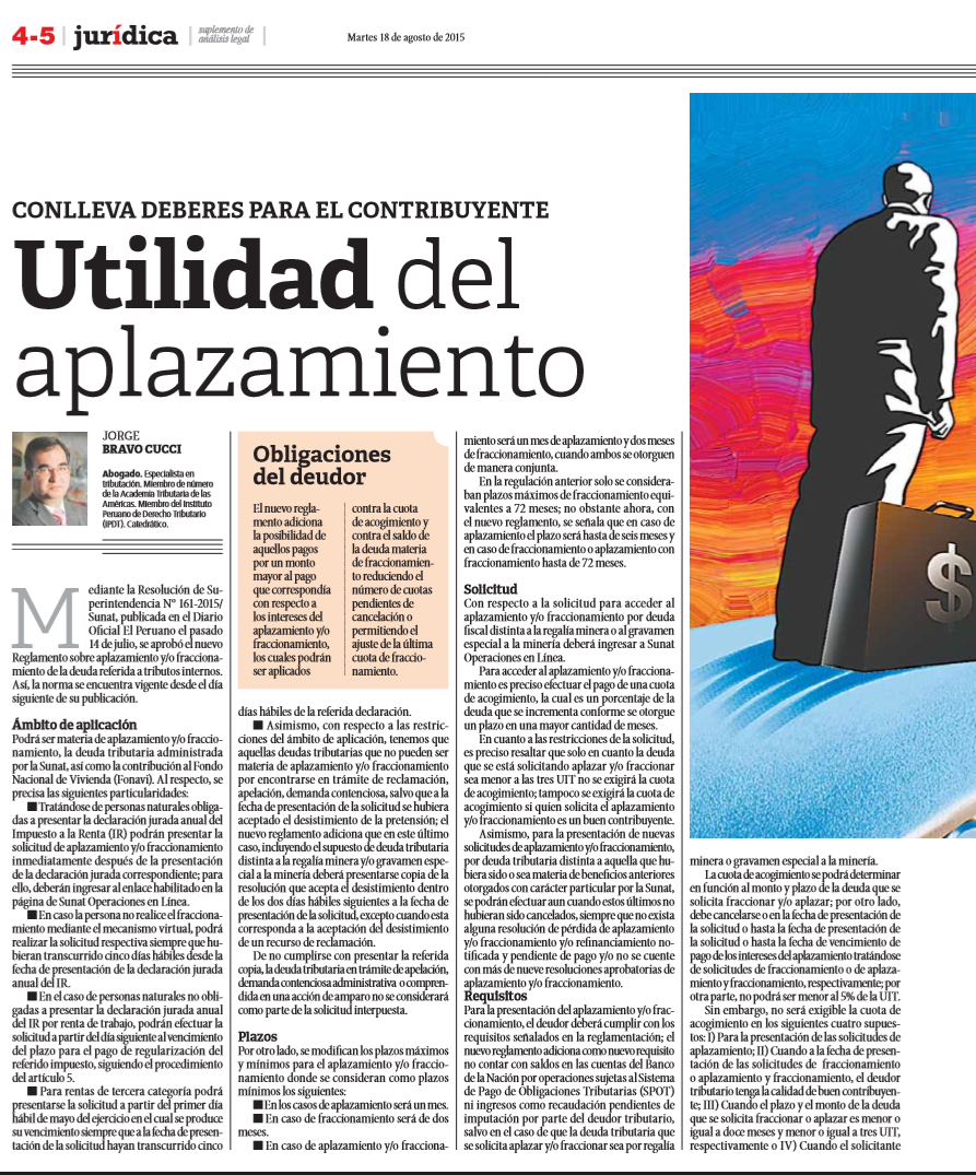 BravoCucci's tweet photo. Comparto mi artículo publicado en El Peruano @BravoCucci sobre el nuevo reglamento de fraccionamiento #tributario http://t.co/lryQ72dSLV