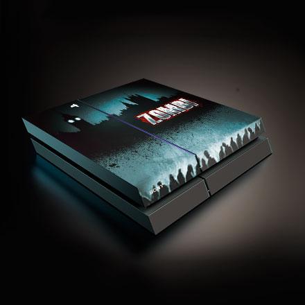 Ubisoft's tweet image. ZOMBI is on PlayStation 4! RT to win this custom console [US Only]. #ZOMBISweepstake More info bit.ly/1Nm484l