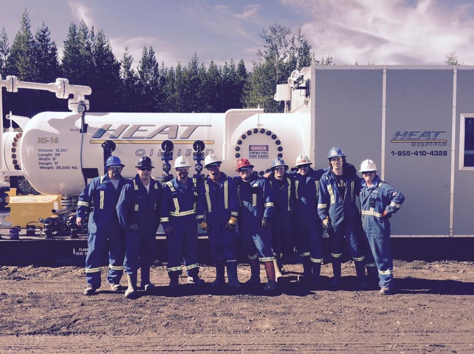 HeatOilfield's tweet photo. Another job out the door! Scott Bissell the CEO is out in the field with the boys helping them rig in! http://t.co/FJLnT6ehTU