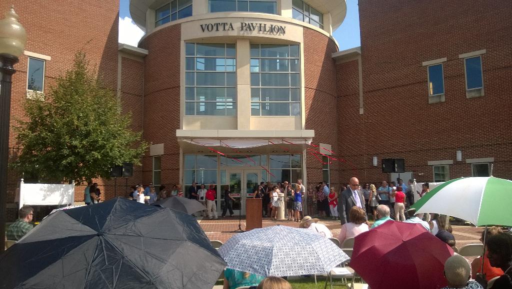 SteveRoyek's tweet image. Moments away from the @RowanBurlington #LogoUnveiling. No, it&apos;s not raining.