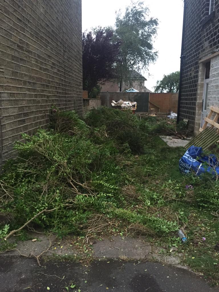 HinchliffeWill's tweet photo. Any tree surgeons fancy getting rid of this lot for me? #huddersfield #treesurgeons http://t.co/6YddWKw4Hz
