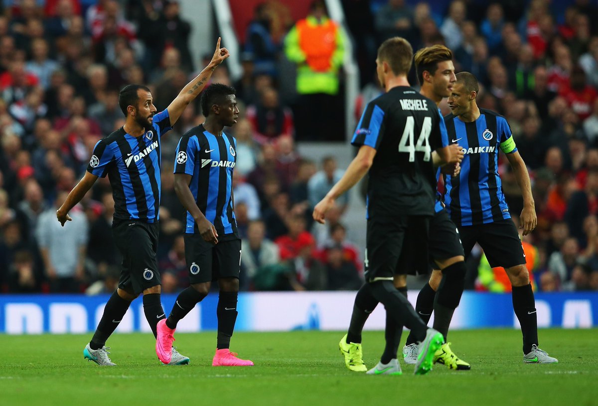 SkySportsPL's tweet image. Memphis Depay's double means #MUFC lead @ClubBrugge 2-1 at half-time. More here: skysports.tv/bwAgys #SkyFootball