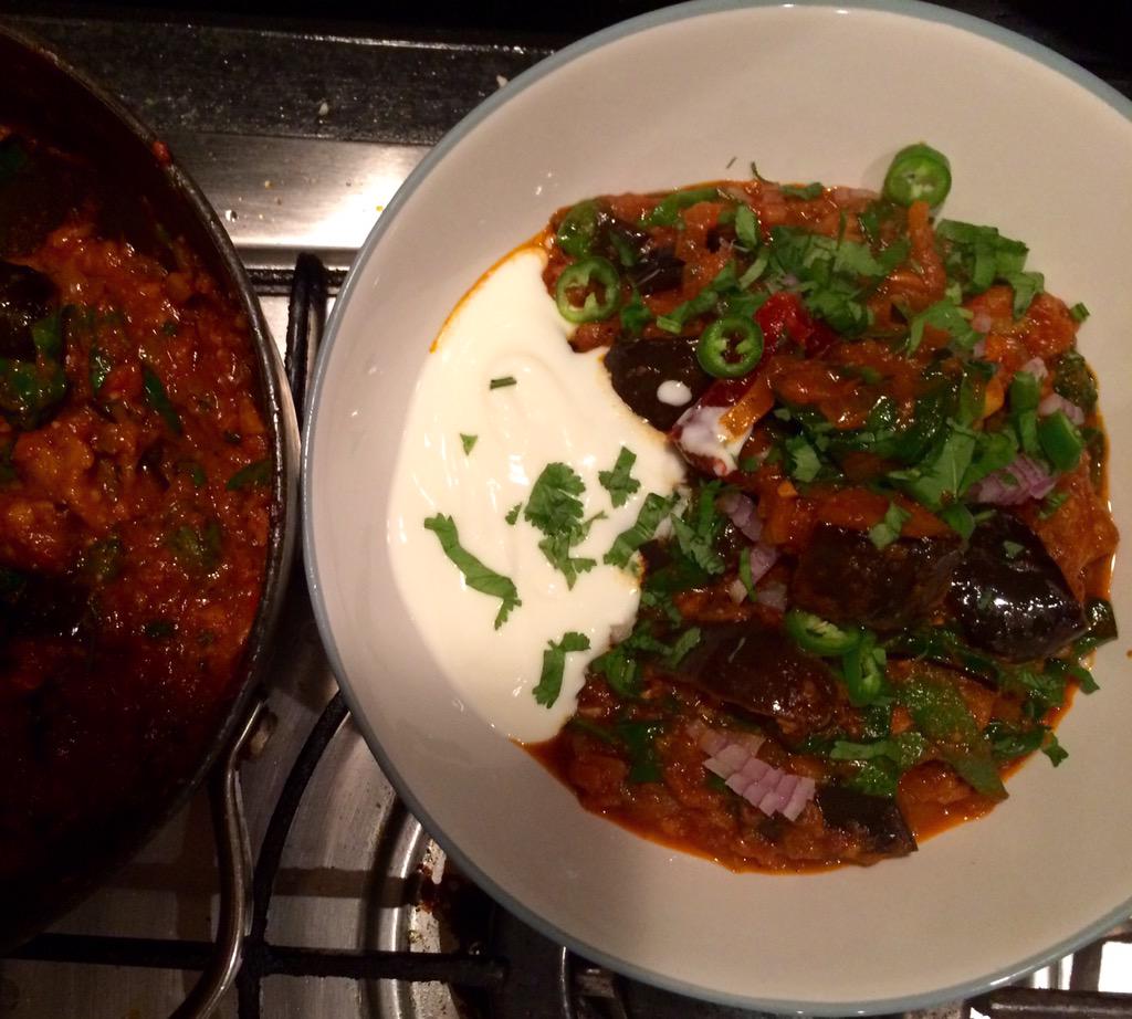 Got to Love an Aubergine &amp; Spinach Curry
#LoveIndianFood #MeatFree