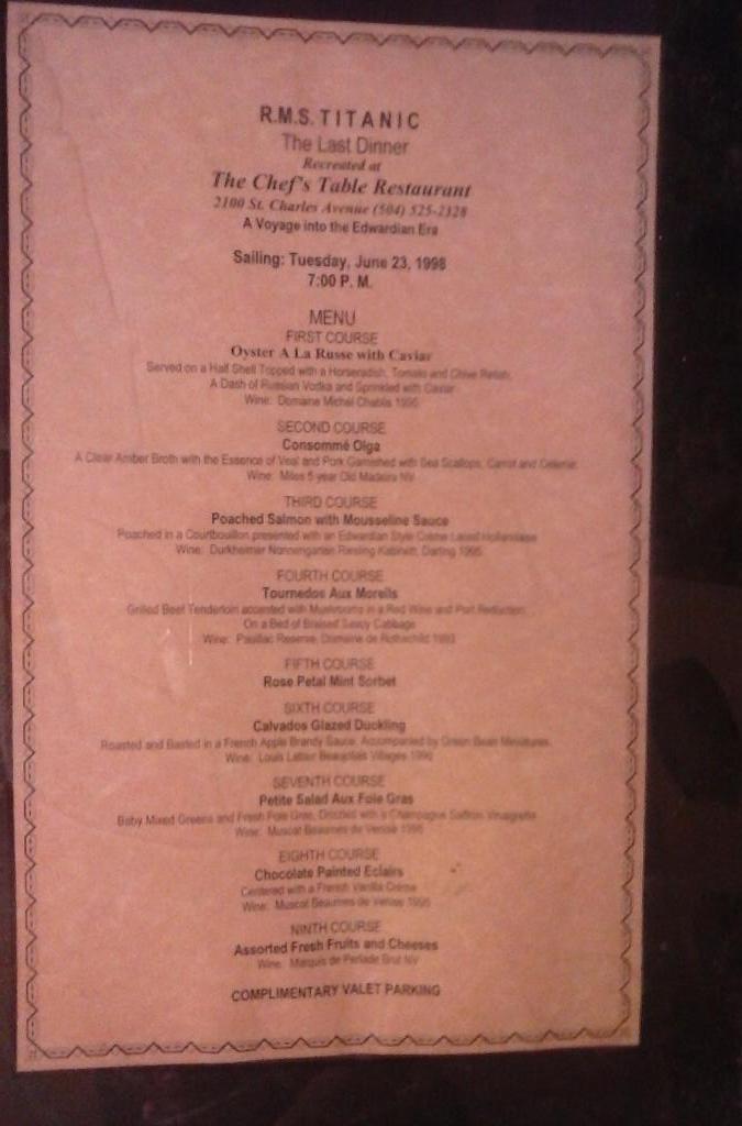 @crowdtappers a2I have a authenticdinner menu that was recreated from the Titanic's supper collectibles #whatsitworth