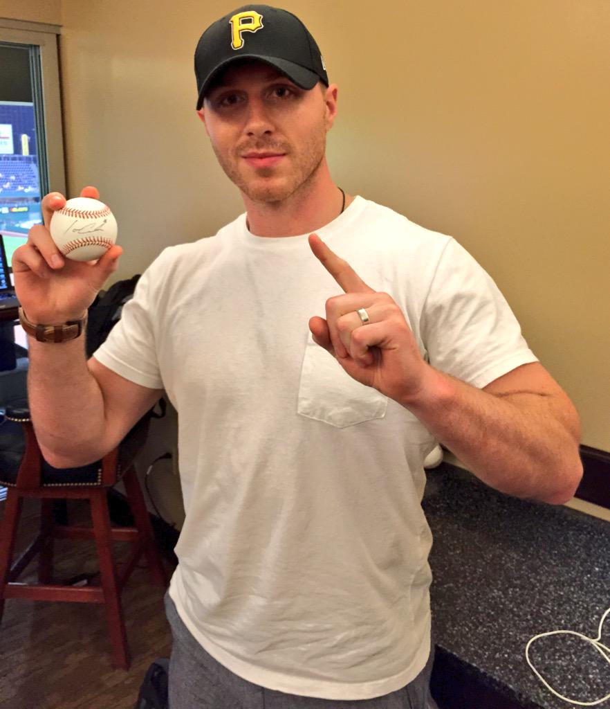Pirates's tweet image. RETWEET THIS to win only the SECOND baseball @ICole28 has ever signed! (First was pregame to a young fan) #Whiff
