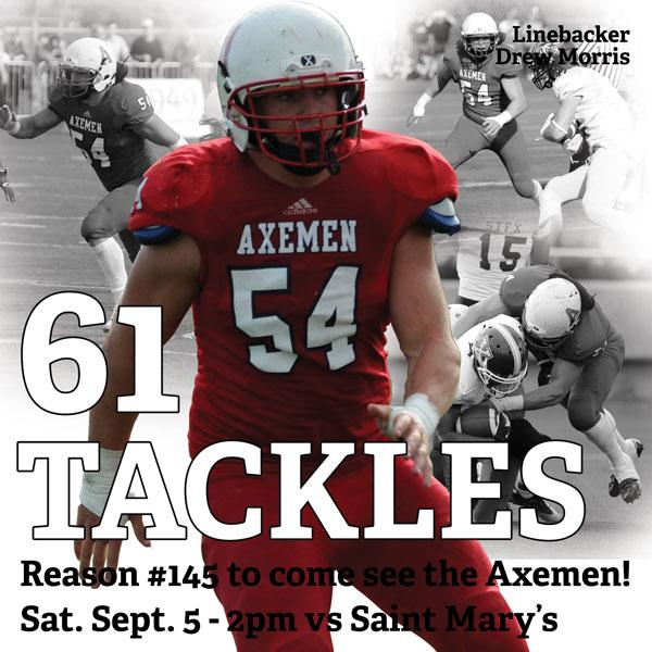 AcadiaAthletics's tweet photo. Reasons why you want to go to an @AcadiaFootball game. Axemen open the season with an Exhib game vs SMU Sep 5 - 2pm http://t.co/kMfCwpl5m9