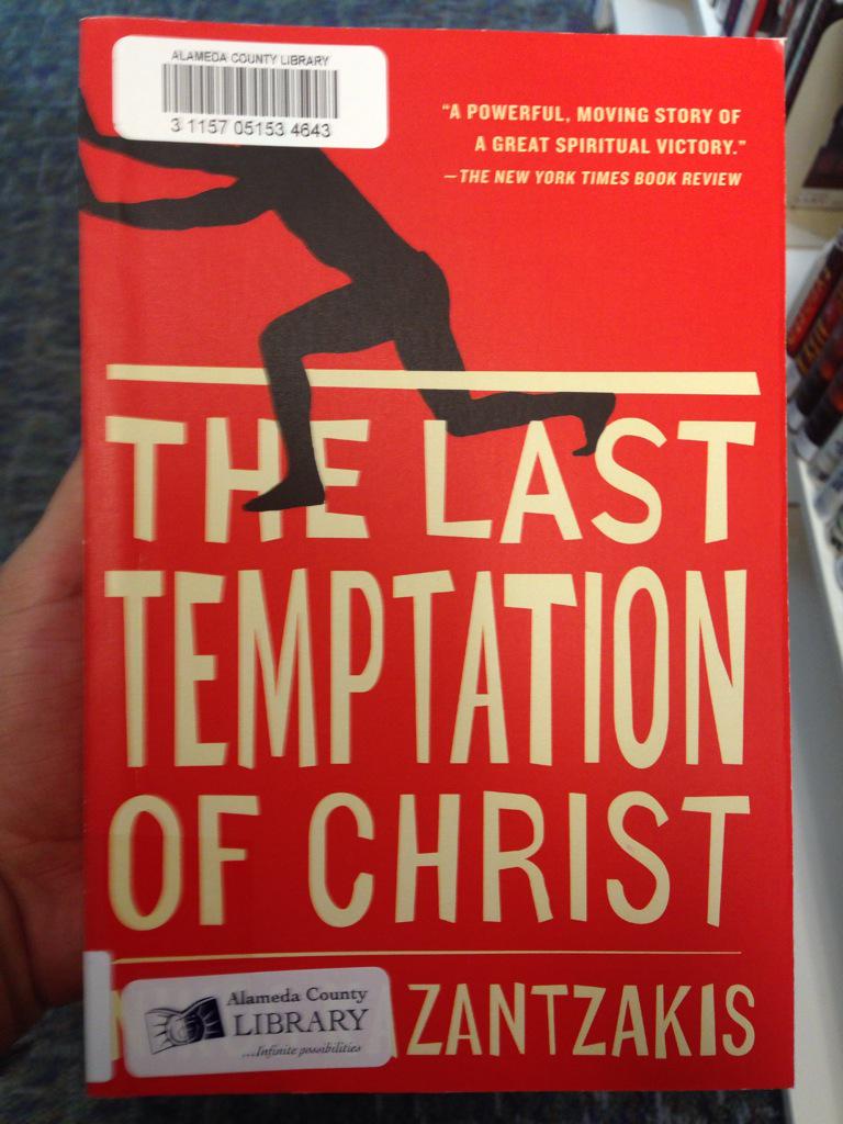 Kinda disappointed the book didn't have Jesus pull his heart out like in the movie. That was weird. #lasttemptation