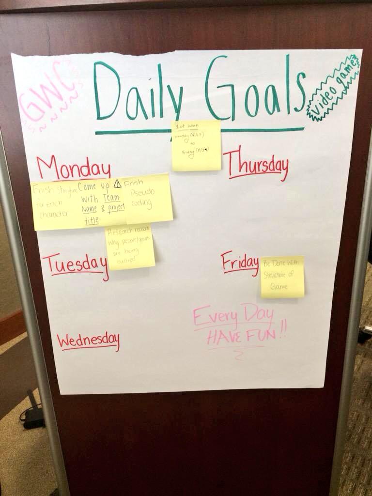 ae_fernandes's tweet photo. “@MargotRichaud: Making a video game at #GWCATT #DailyGoals #VideoGame #GirlsCan @GirlsWhoCode @GirlsWhoCodeNYC” 💜 http://t.co/2jGjTUBgg1