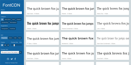 FontCDN: A search tool for Google web fonts buff.ly/1JZCNWU