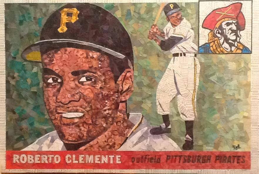 Happy 81st Birthday to legend Roberto Clemente. Cut baseball cards.   