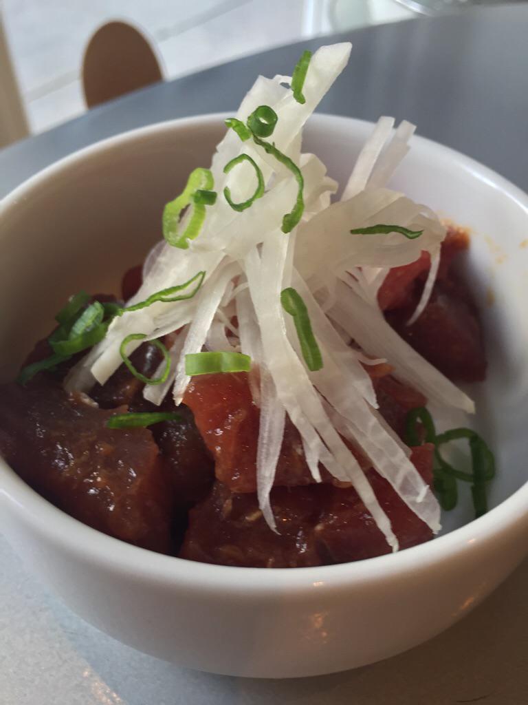 cookphilly's tweet photo. 1st course: Tuna ceviche by Atsuko Boyd of @jmillercatering #IzakayaWithAtsuko http://t.co/N7hNz3QikO