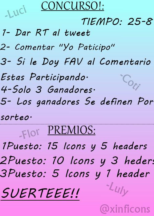 xinficons's tweet photo. Concurso Por Los 300 SEGUIDOREES! Cierra el 25-8!!
SUERTEEEE!! -----> Preguntas o Dudas al MD!.
-Dueñas http://t.co/2l1jHGbKec