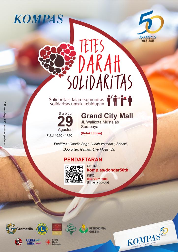 Ayo beraksi sosial donor darah bersama kami 29 Aug nanti. Daftar komp.as/dondar50th