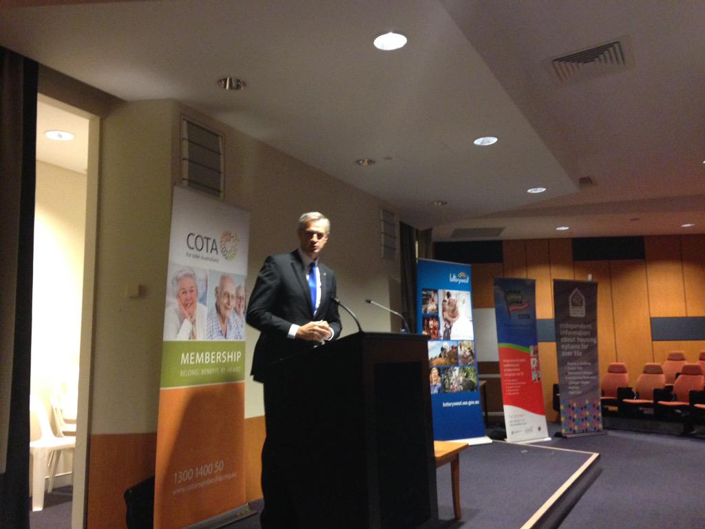 CommunityWestWA's tweet photo. MLA @tonysimpson congratulates  COTA WA &amp; Visability in their collaboration sharing Vic Park building #collaboration http://t.co/AFBUphuxO6