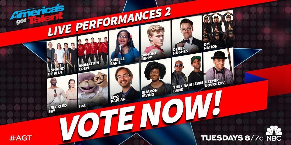 AGT's tweet photo. All 12 acts made us go WOW, so it’s your responsibility to vote NOW: http://t.co/4fl8IwEgq3. #AGT http://t.co/iiwrOu1P81