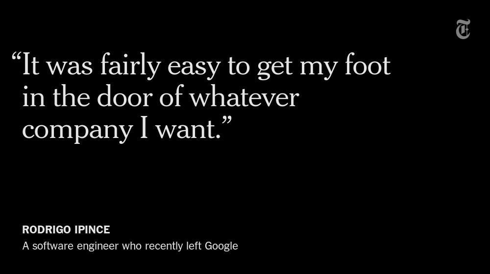 nytimes's tweet photo. In Silicon Valley, "it's an employee's market right now." http://t.co/J0CfKtiZxw http://t.co/4UAkZRzMNP