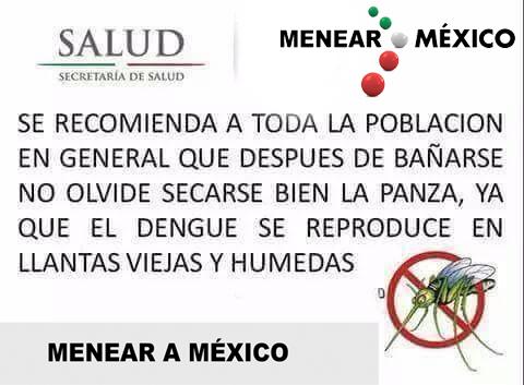 MenearAMexico's tweet photo. Recomendación Importante a toda la población!... Secretaría de Salud! http://t.co/KJbgpvqi9B