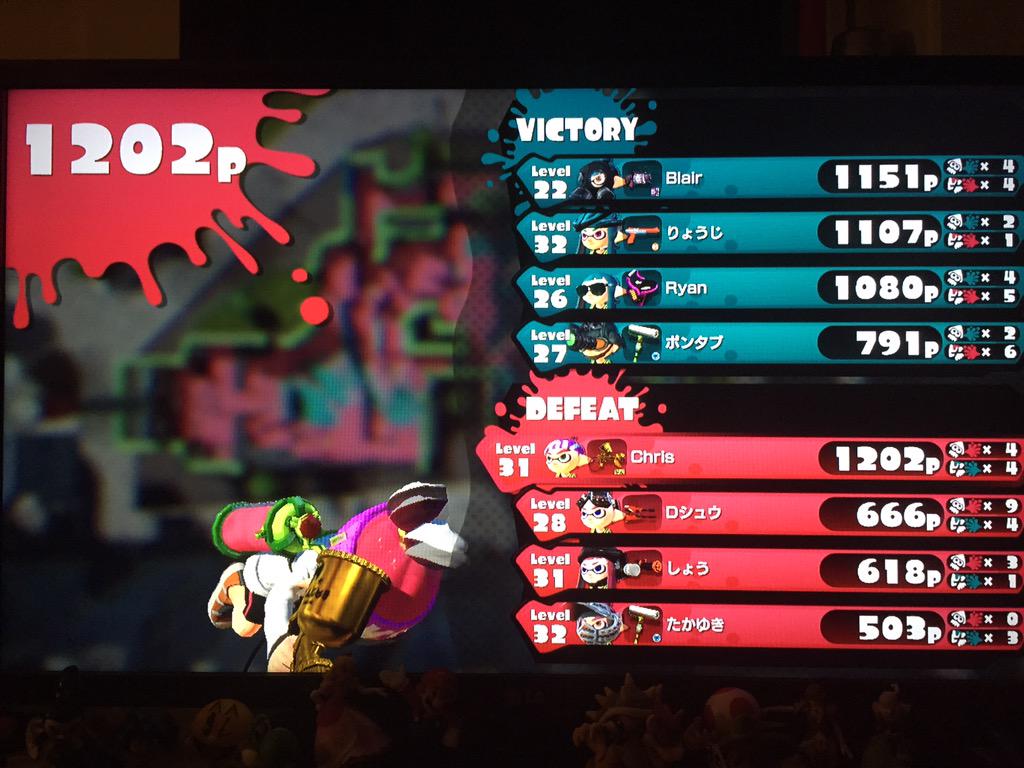 tophertompkins's tweet photo. @InkOrSink @InkopolisNews Losing team, most ink covered. Yeah Ive had enough Splatoon BS for the night #splatoonfail http://t.co/vJ9TaAMo2B