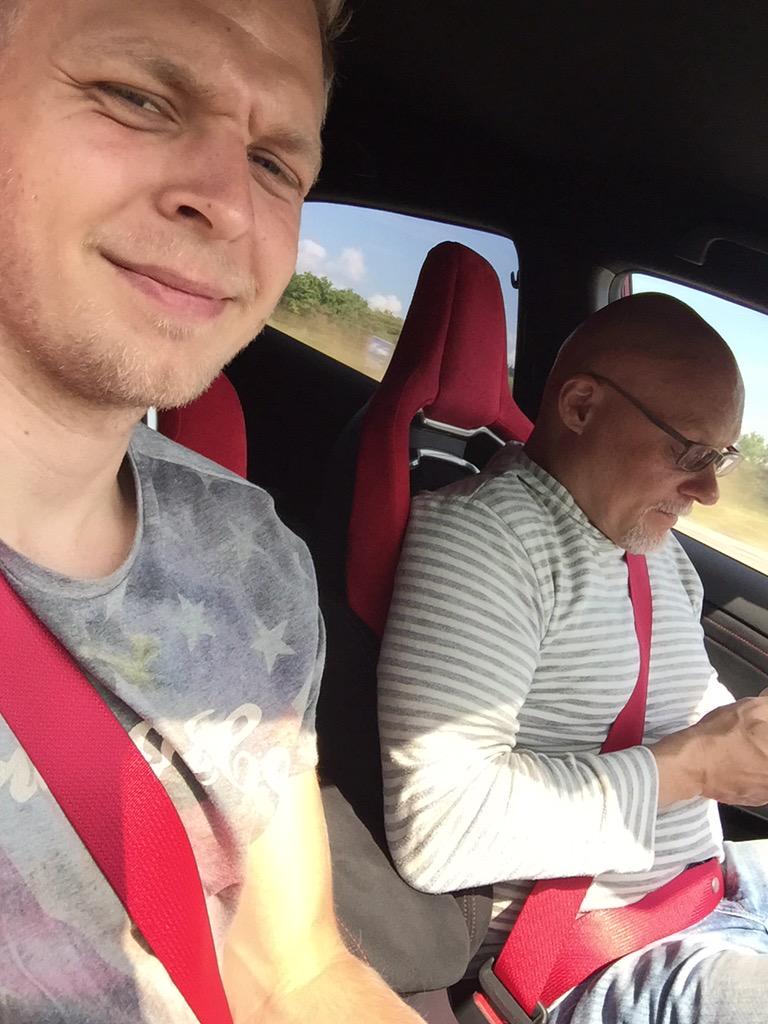 KevinMagnussen's tweet photo. @JensonButton Well @TheBishF1 is in the passenger seat so I'm just trying hard not to grab the wrong knob! http://t.co/ByUA5H4cbh