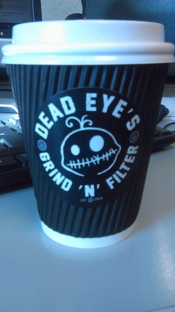 Shout out to <a href="/deadeyesden/">Dead Eyes Den</a> for a free wake up coffee this morning.