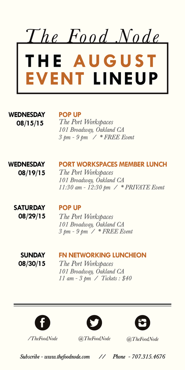 TheFoodNode's tweet image. August! The Food Node goes to the Fall.