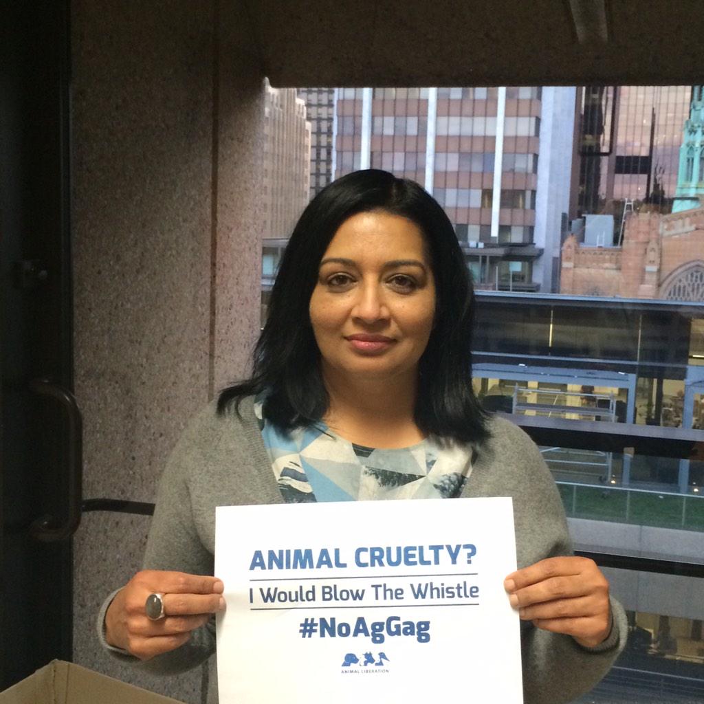 Don't silence activists. Stop animal cruelty #NoAgGag @AnimalLibNSW <a href="/VoicelessNews/">VoiceoftheVoiceless</a> <a href="/leerhiannon/">Lee Rhiannon</a>