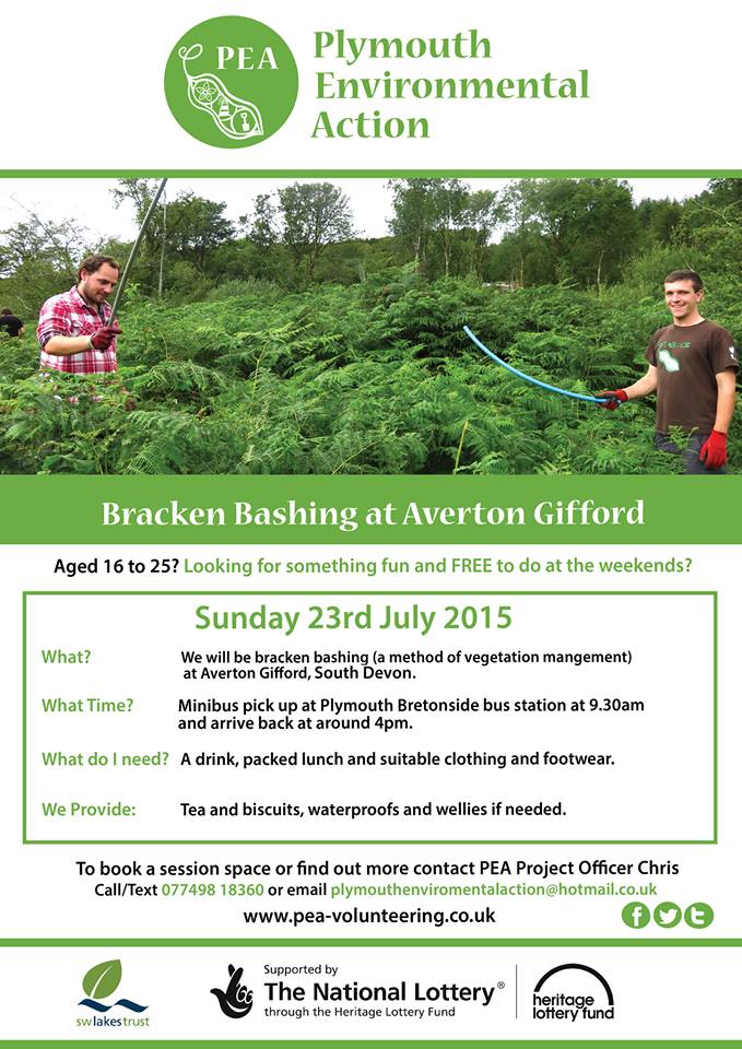 PEA_volunteer's tweet image. We are off #brackenbashing this Sunday #southdevon #plymouth #joinourpod