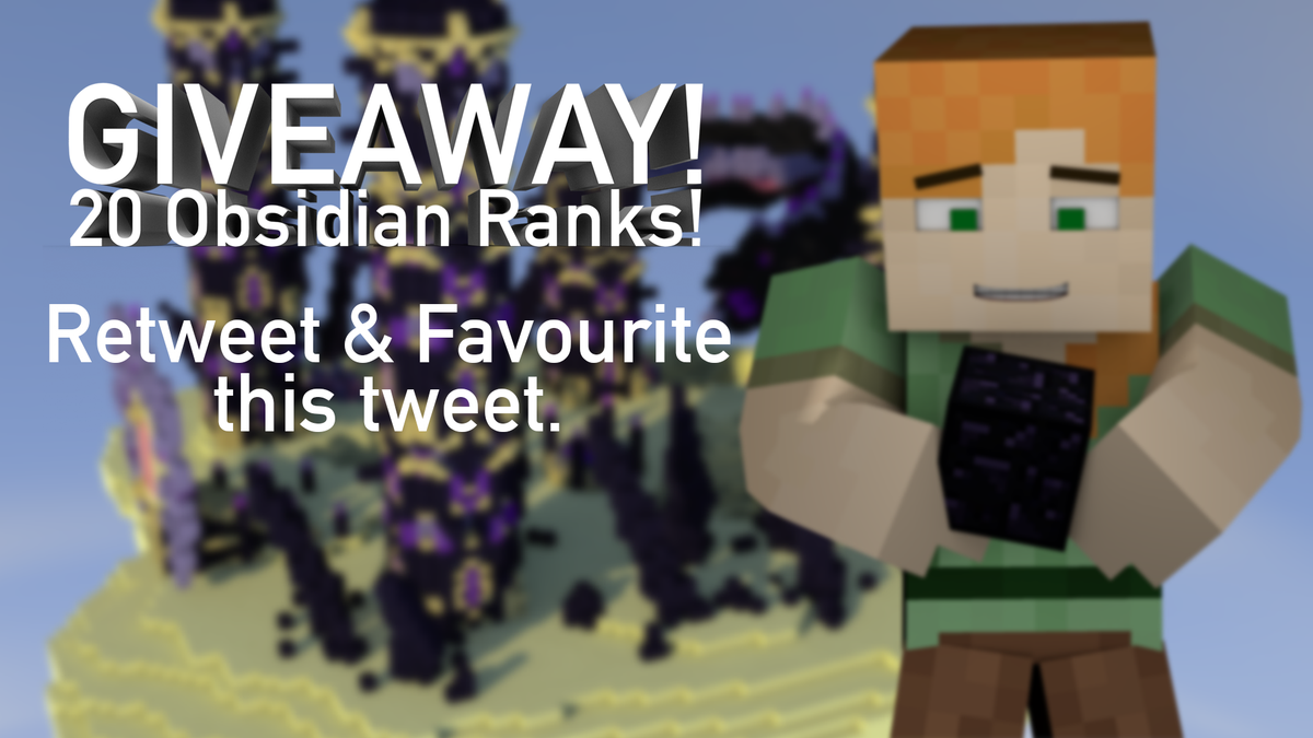 CubeCraftGames's tweet image. As promised, we're giving away 20 obsidian ranks! Just retweet &amp;amp; favourite this tweet. T&amp;amp;Cs - goo.gl/0XPUC0