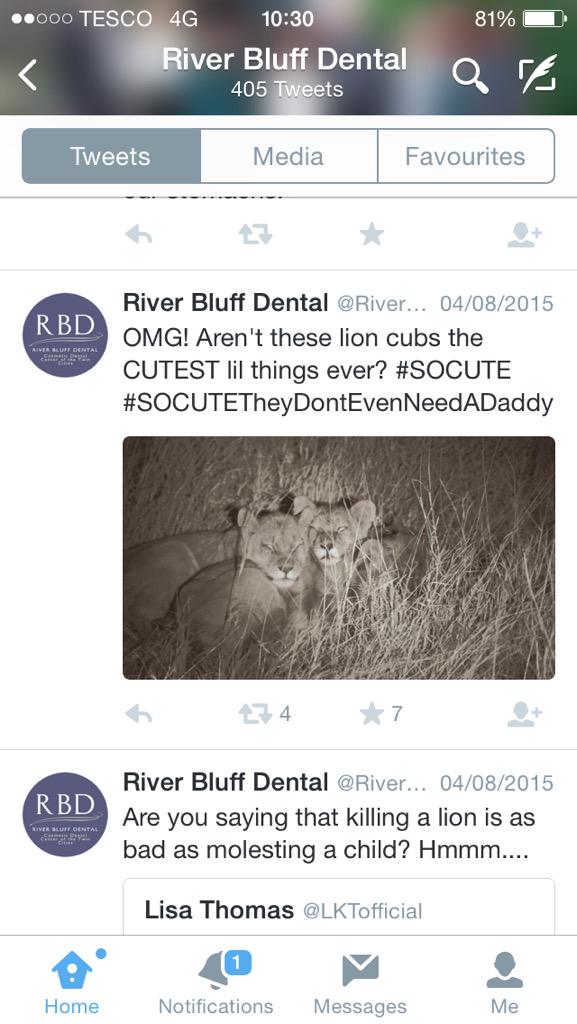 KellyHooper88's tweet photo. #RiverBluffDental immature idiots. Pathetic  @RiverBlufDental http://t.co/6lcrkTpw20