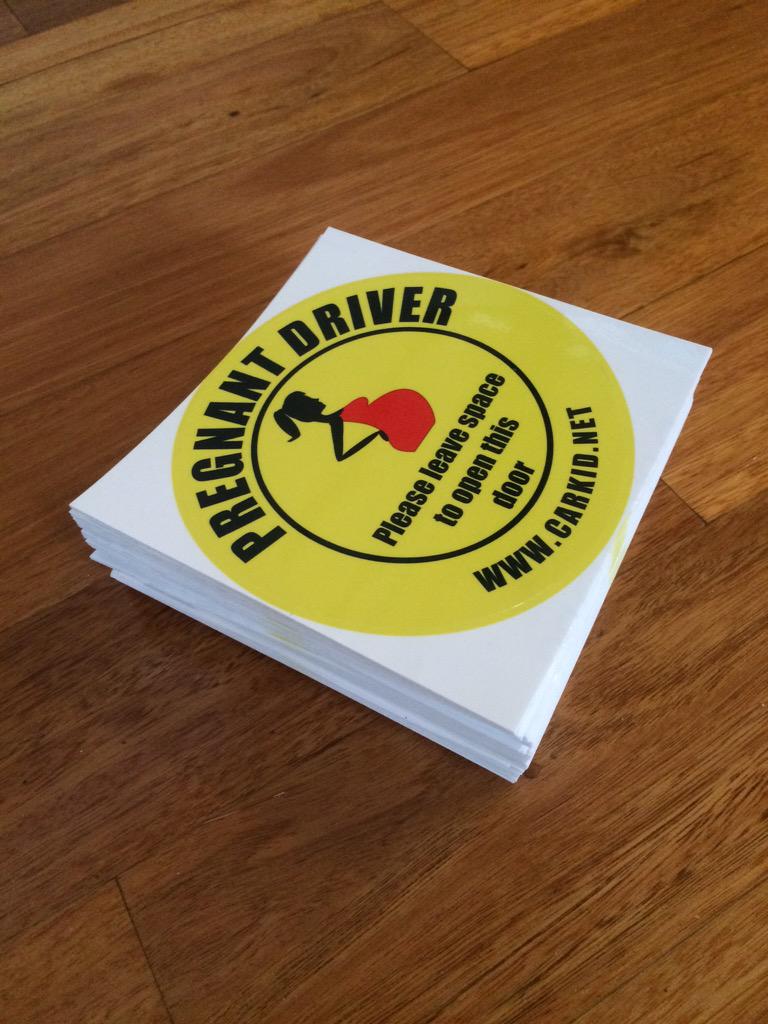#pregnant #driver stickers arrived today. Order yours at carkid.net #pregnancyproblems #babyshower