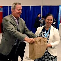 MarkLogic's tweet image. CMO, @michaline picked a lucky winner at #IDF15 on Tue. Join us in booth 303 at #NoSQLNow for our raffle today at 5!