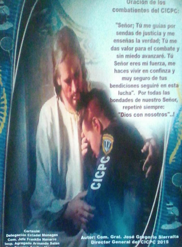 La oracion que cada funcionaria y funcionario del CICPC, debe realizar todos los días.