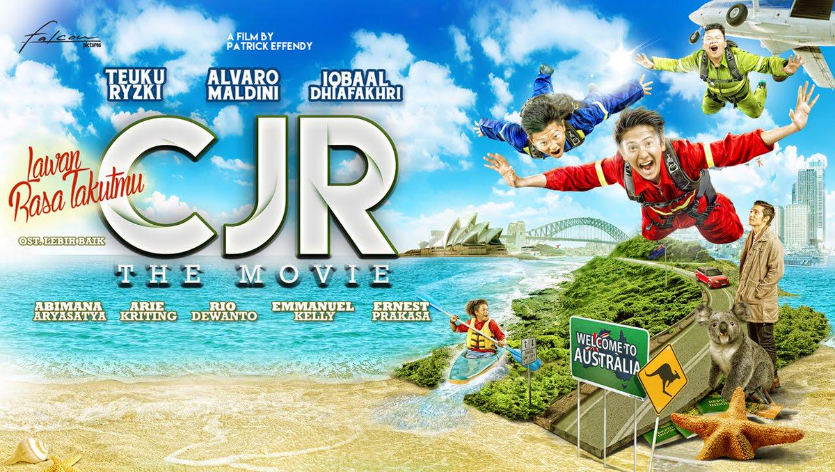 3 jam lagi #CJRTheMovie2SCTV dibintangi @TeukuRyz @iqbaale @AlvaroMaldini1. Sore ini, pukul 14.30WIB