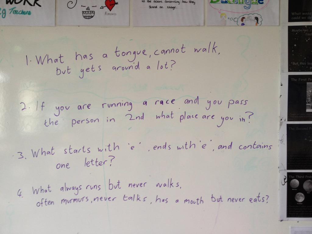 PESS_Nottingham's tweet photo. Riddles and objectives for what's set up as a great day here at @StretfordGram #summerschool @Create_Dev http://t.co/CqIiKj1Jy0