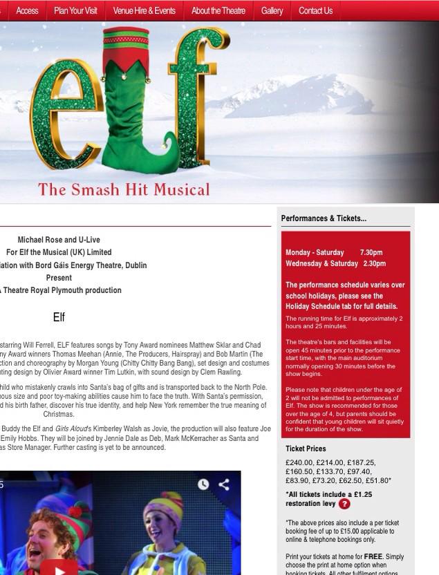 westendproducer's tweet photo. 'Mummy can we see Elf the musical this Xmas?' - 'Ok darling, just let daddy remortgage the house'. #dear @ElfMusical http://t.co/rqH8Q3pXn7