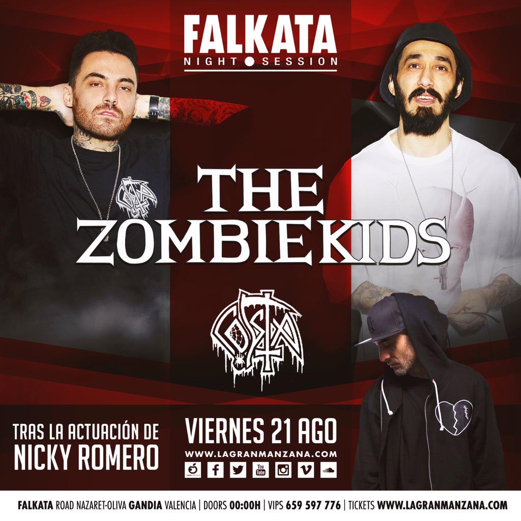 FalkataGandia's tweet photo. Viernes de doblete!!! Por la tarde @nickyromero @arnocost @VoltAndState y por la noche @thezombiekids @COSTAGAMBERRO http://t.co/6CW9eWUJiU