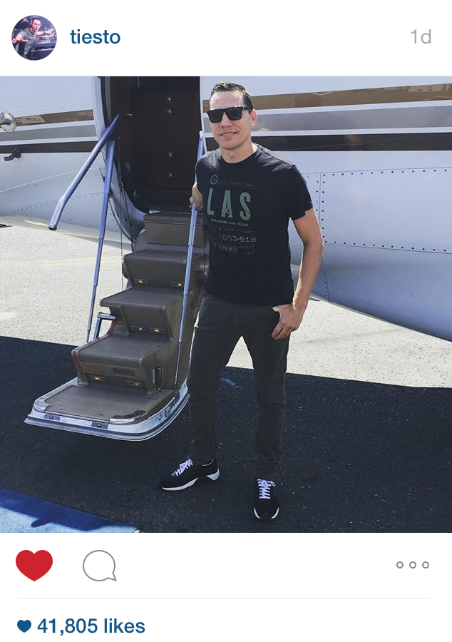 In honor of #NationalAviationDay, here's our dude <a href="/tiesto/">Tiësto</a> donning our #LasVegas tee!